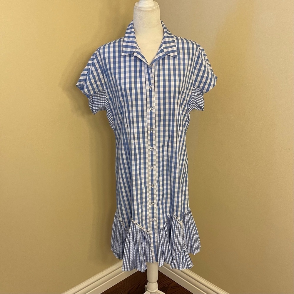 Thakoon Collective Blue Gingham Dress - Picture 8 of 16